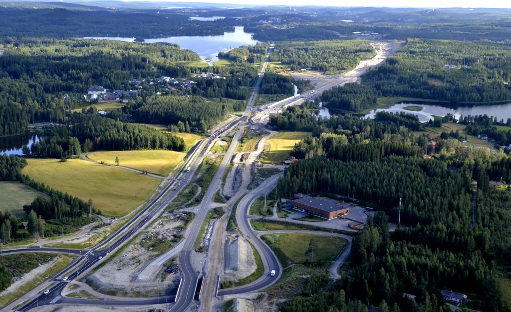 Moottoritien tilanne Puuppolan kohdalla 13.8.2020.